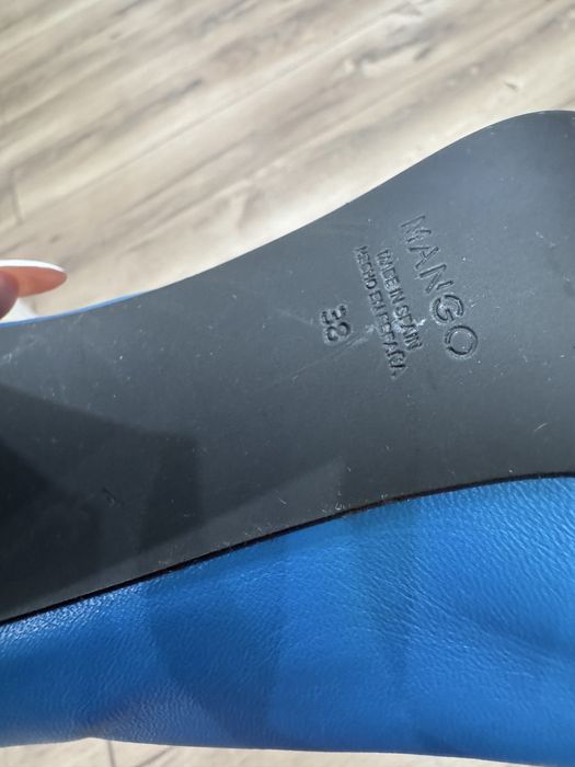 Ботинки Mango натур кожа