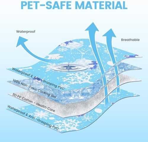 Нова Кръгла охлаждаща подложка за домашни любимци котка нетоксичен гел