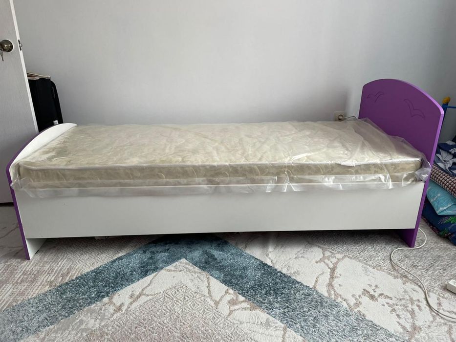 Набор детский шкаф и кровать+матрас