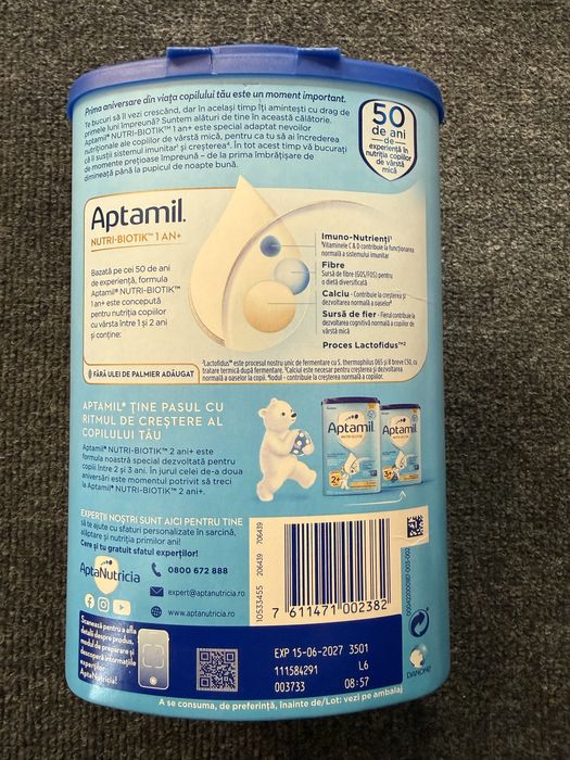 Lapte praf Aptamil 1+ si Aptamil 2