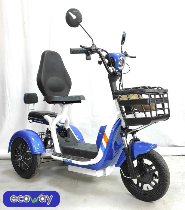 Електрическа триколка EcoWay М31 син цвят 500W