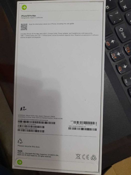 Sotiladi  Iphone 16 pro max Desert Titanium 256Gb Yangi 10yil garantiy