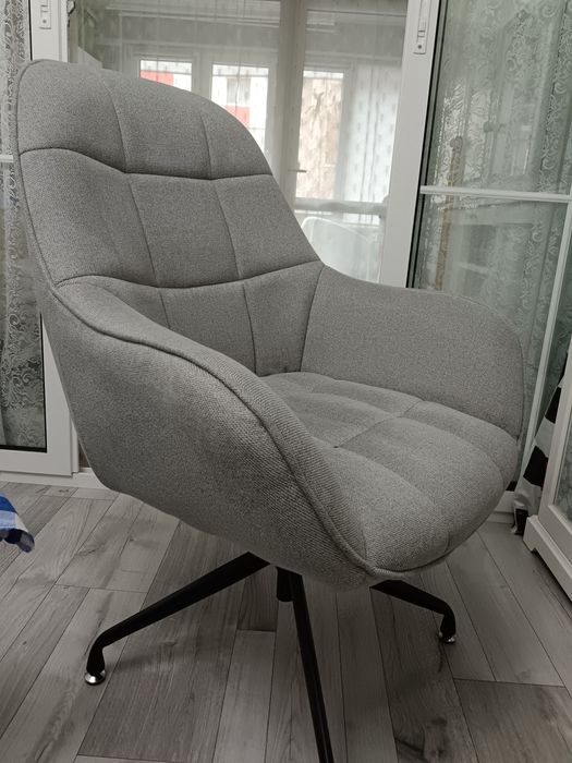 Стол фотьойл въртящ сив