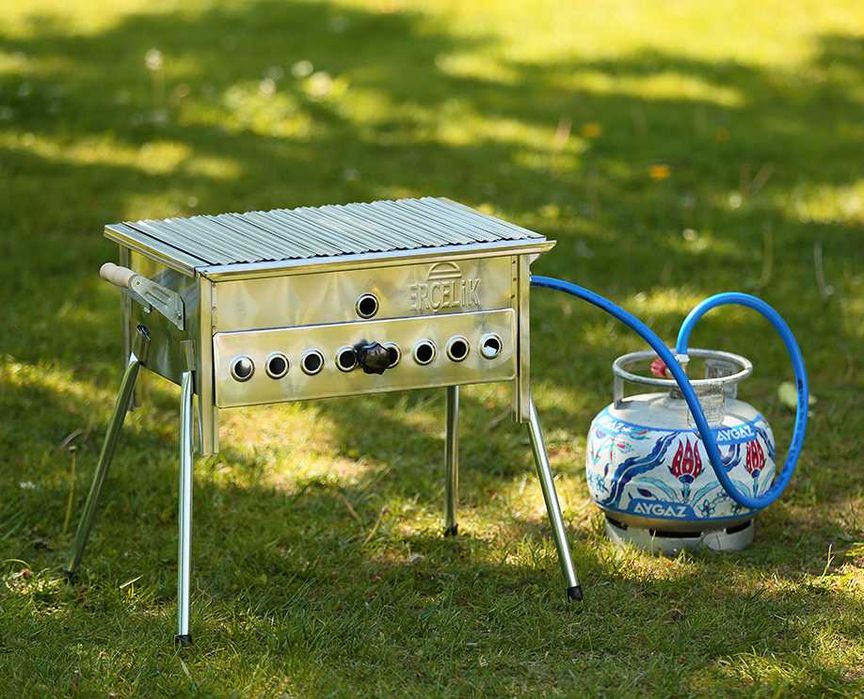 Газова скара с вулканични камъни (50х35)см големият размер