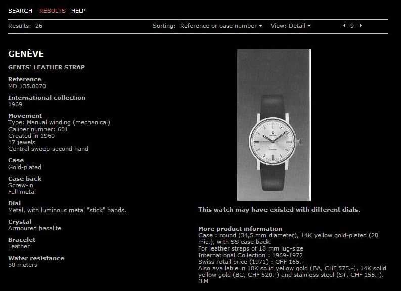 Ceas Omega Geneve cal. 601 Gold Plated, Swiss Made 1969