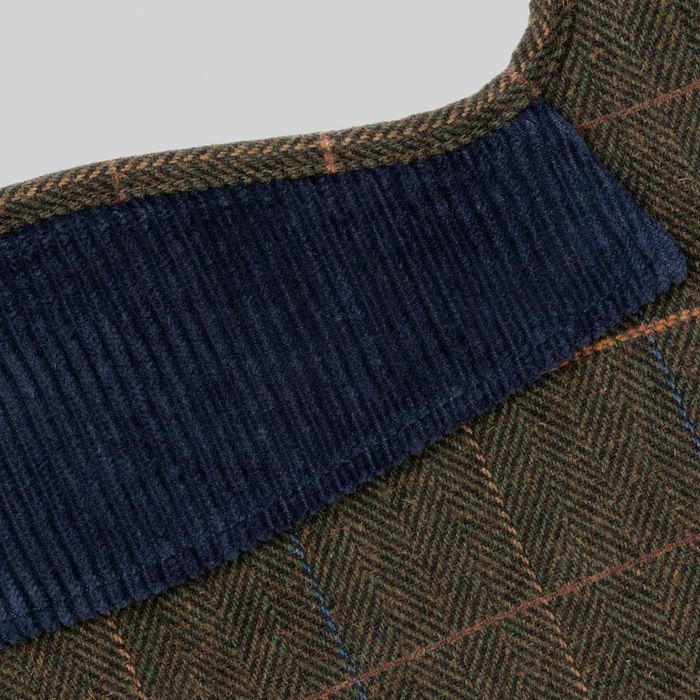 HUGO & HUDSON x HACKETT Палто за кучета, кадифена яка, тъмнозелено M45