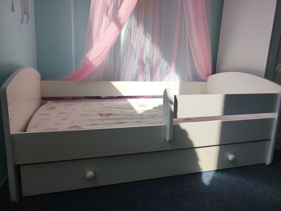 Pat copii cu sertar 144x74