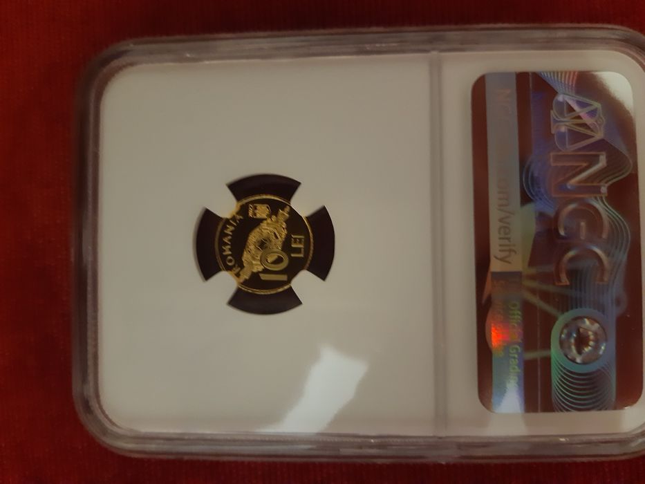 Moneda aur BNR, 10 lei Tezaurul de la Pietroasa, vasele poligonale