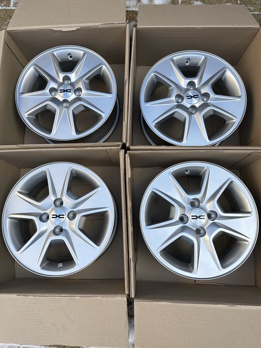 Set 4 Jante Aliaj R15 Originale Dacia Logan Sandero Captur ET40 6Jx15