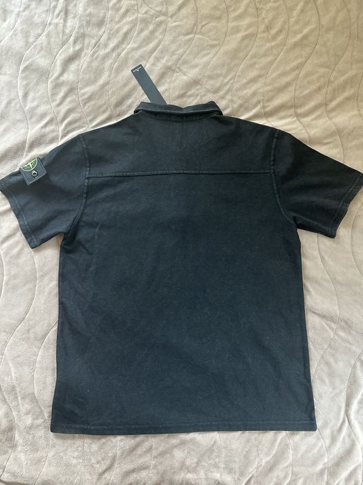 Черна поло риза Stone Island (М)