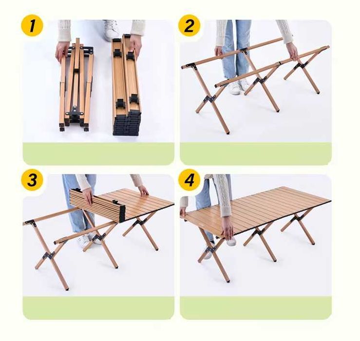 Стол складной переносной-45х90х60 см 4 штук стул-76х40х52 см Есть дост
