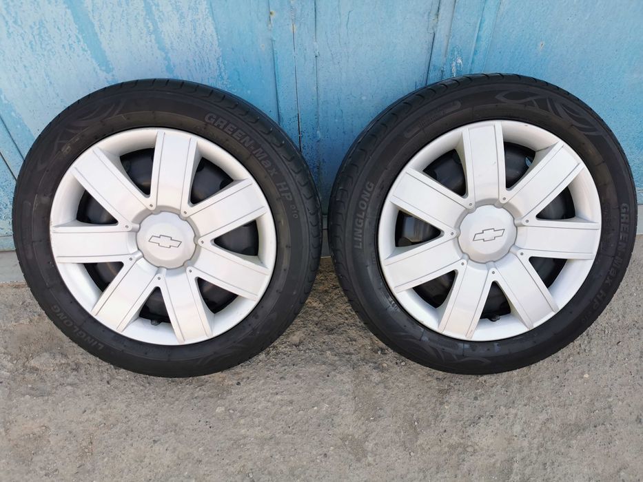 Автошины на дисках R15 195x55 б/у 2шт.