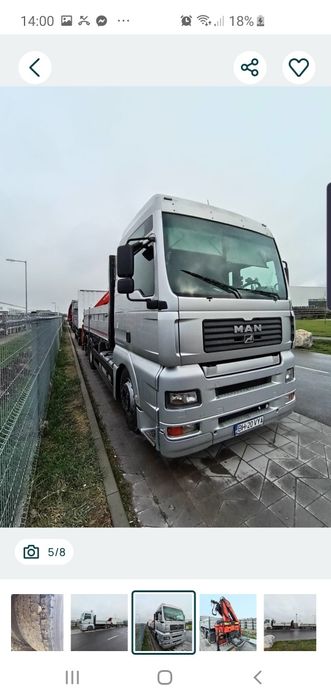 Camion cu macara + remorca