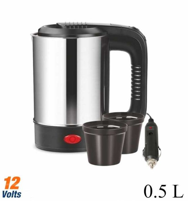 Електрическа термокана чайник с кабел и 2 броя чаши 12V 250W 500ml
