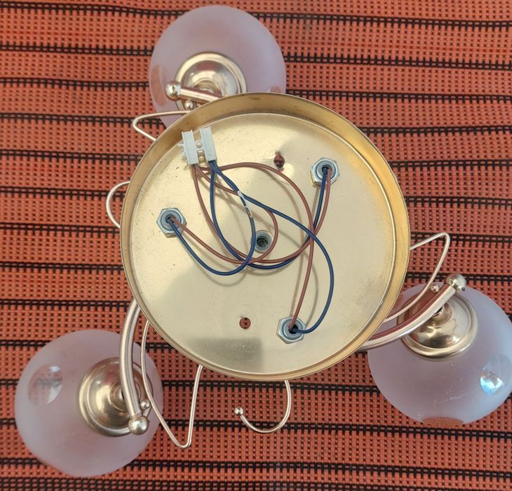 Plafoniera, Globobox, Sticla, Auriu, E27, 48X23 cm