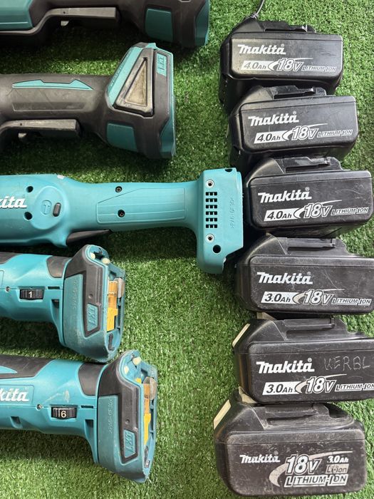 Makita 18v ъглошлайф/винтоверт/прахосмукачка/лампа/батерии/зарядно