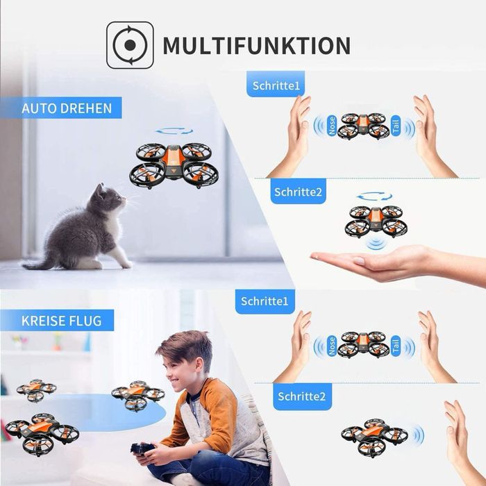 Mini Drone 4DRC cu Cameră 720P HD și Protecție Îmbunătățită pentru Elice – Pentru Copii