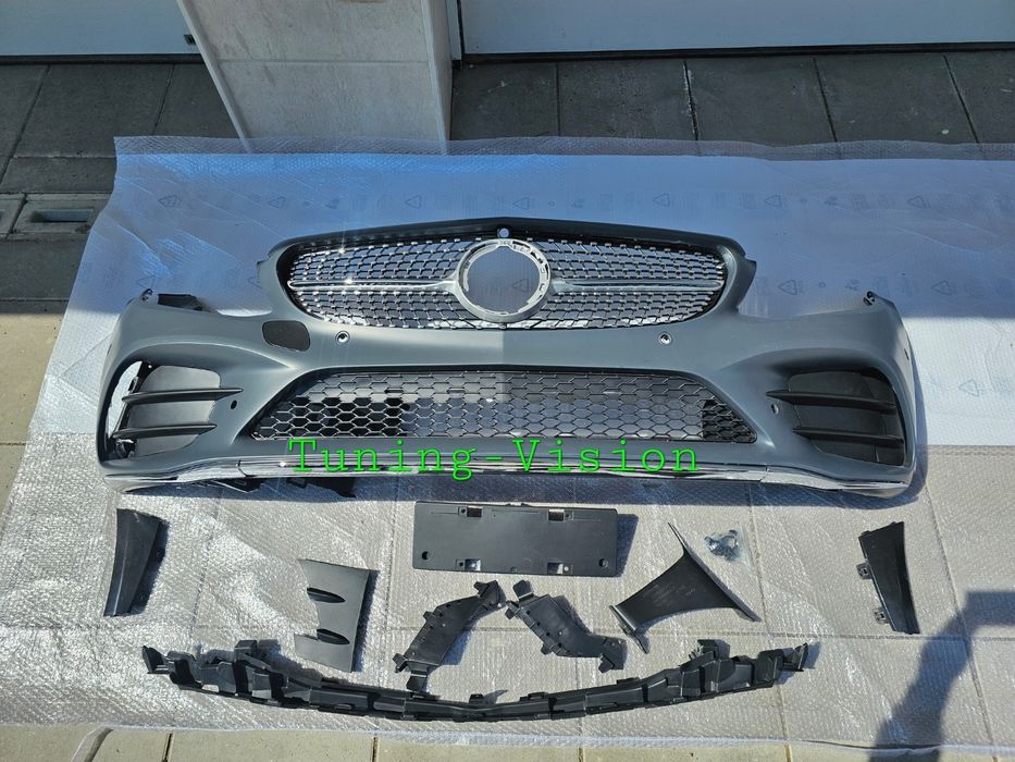 W205 Facelift AMG Line предна 43AMG броня Mercedes C205 S205 решетка