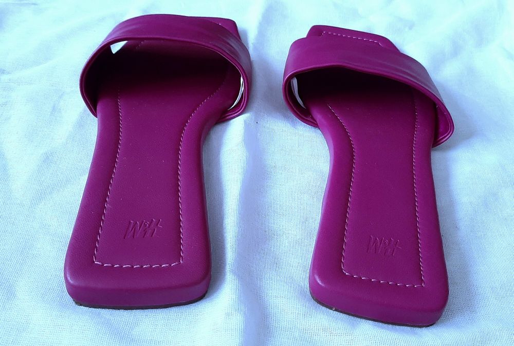 Чехли H&M , фуксия, 39 номер