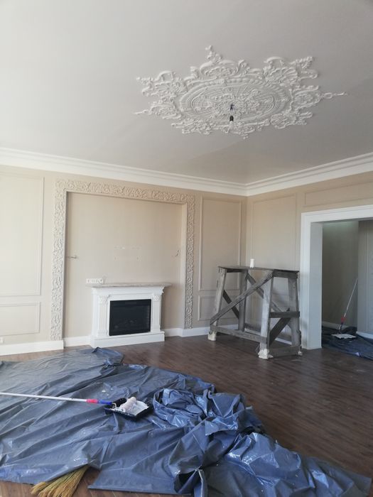 Поклейка обоев , покраска