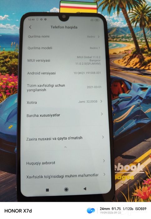 Redmi7 orqa ideal