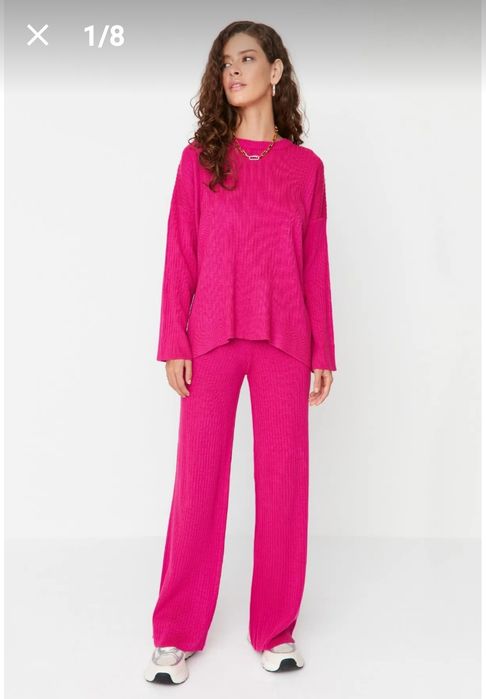 Комплект от две части цвят фуксия