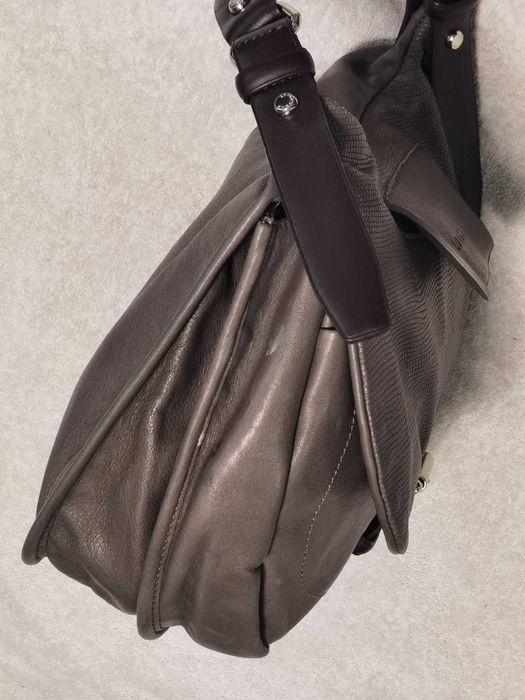 Geanta umar dama gri piele naturala Longchamp