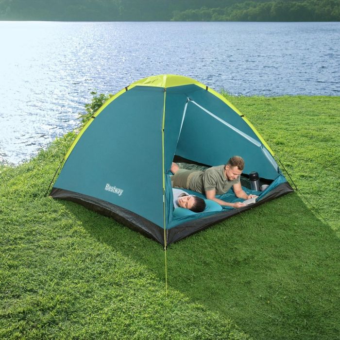 Двуместна лека къмпинг палатка с комарник и чанта за пренасяне, 205x145x100см