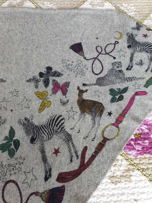 Esarfa fular sal gri lana casmir Codello Massimo Dutti Zara