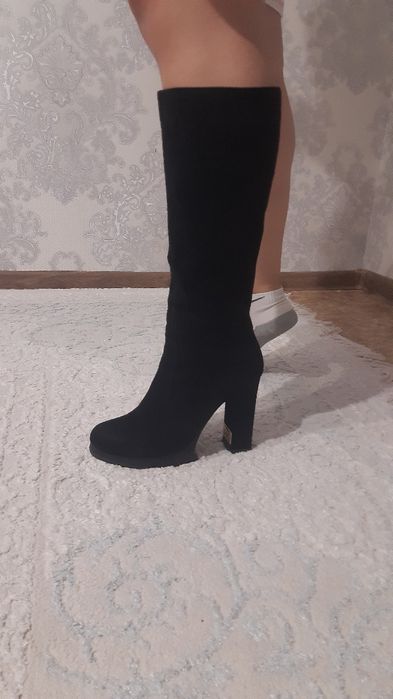 Сапоги натуральная замша