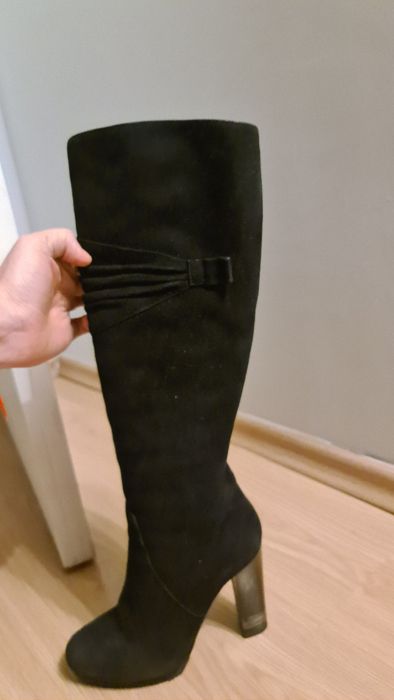 Сапоги зимние замша Италия