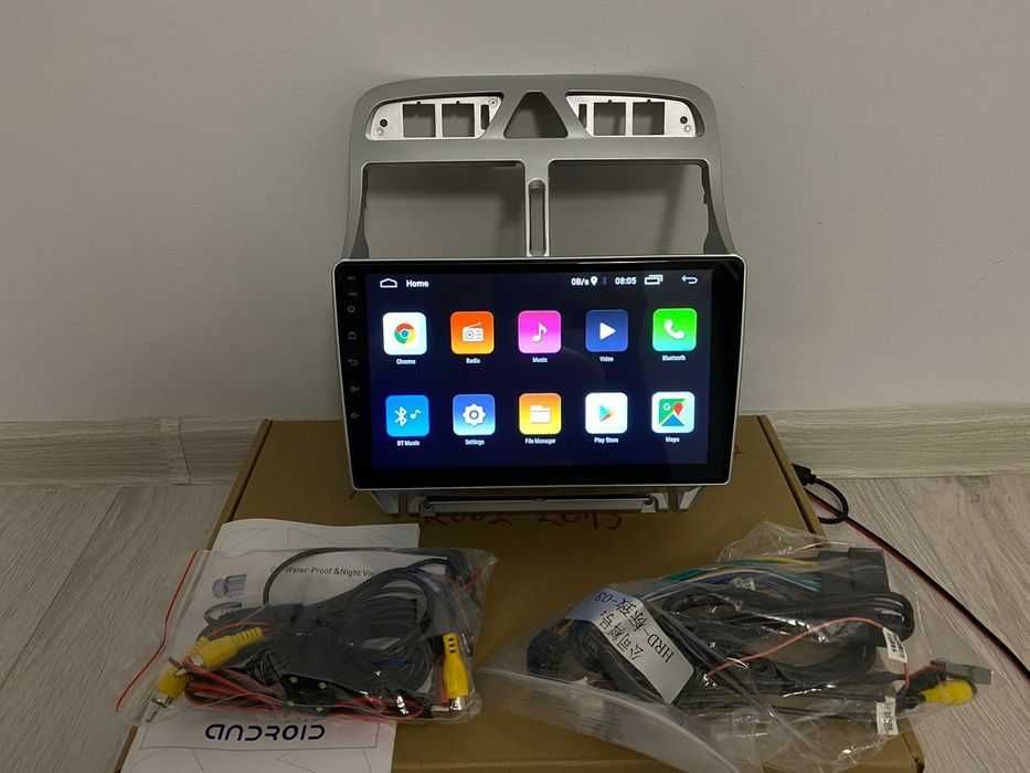 Navigatie Android 14 PEUGEOT 307 1/8 Gb Waze CarPlay + CAMERA