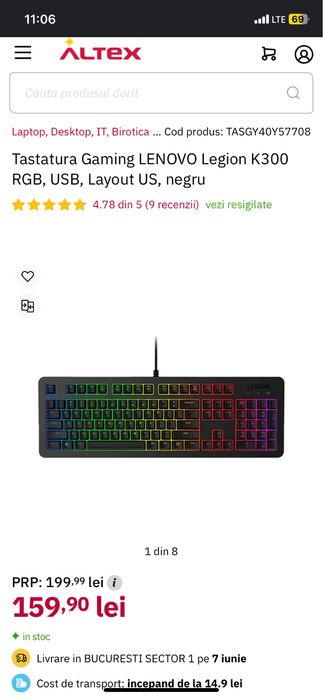Tastatura Gaming LENOVO Legion K300