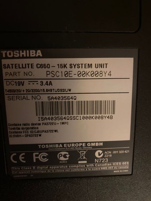 Лаптоп- Toshiba - работещ