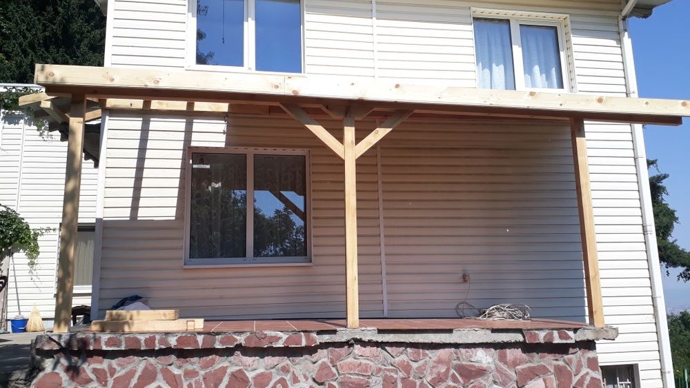 Дървени конструкци, Ремонт на покриви, навеси, Хидроизолации