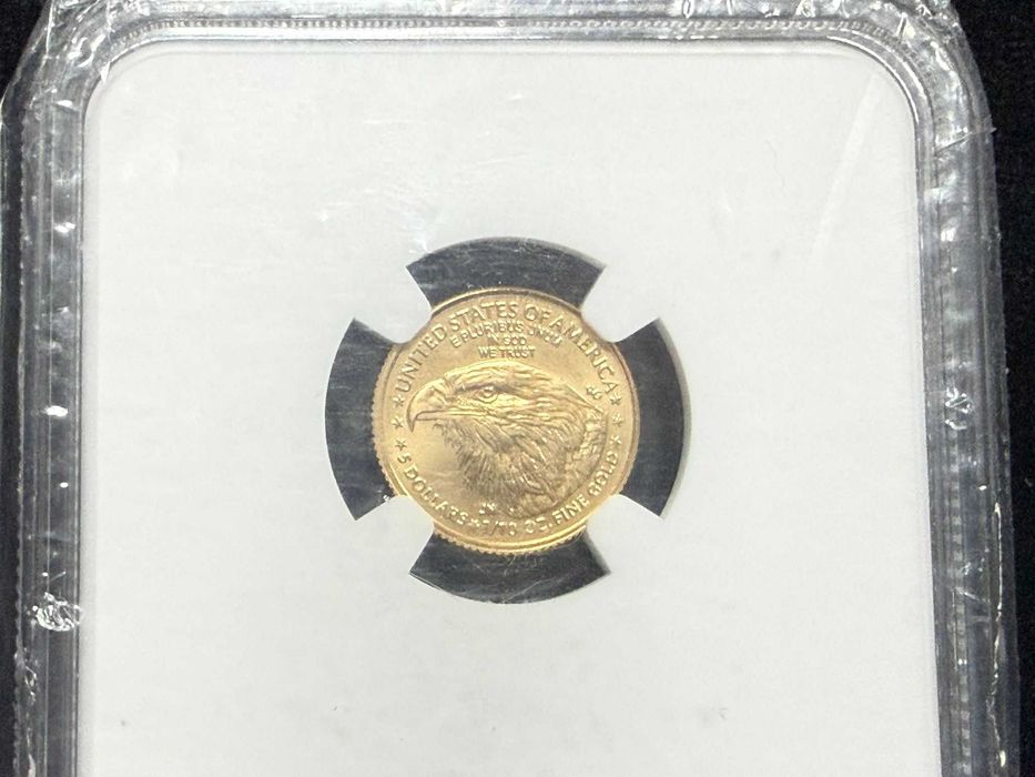 5 dolari Eagle 2025 gradată MS 70