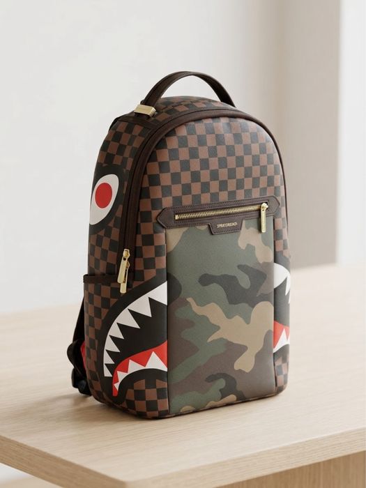 Рюкзак Sprayground Shark / Camo / Checkerboard