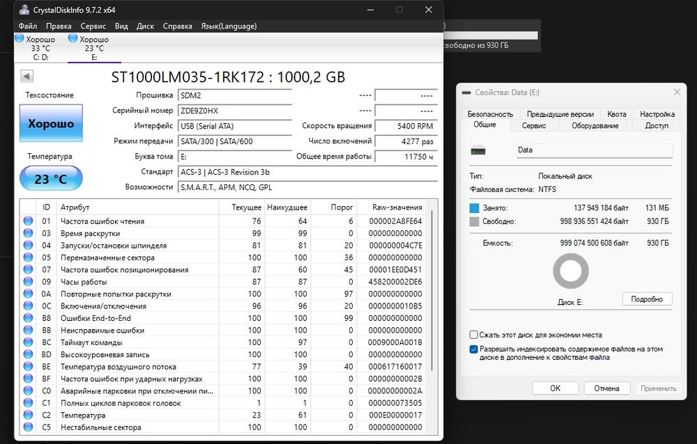 Hdd "2.5" дюймов 1 Теребайт