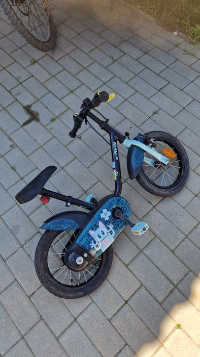 Bicicletă copii B'TWIN 14" + roți ajutătoare, stare bună, 350 lei
