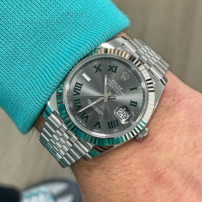rolex datejust wimblendon 41,mm steel