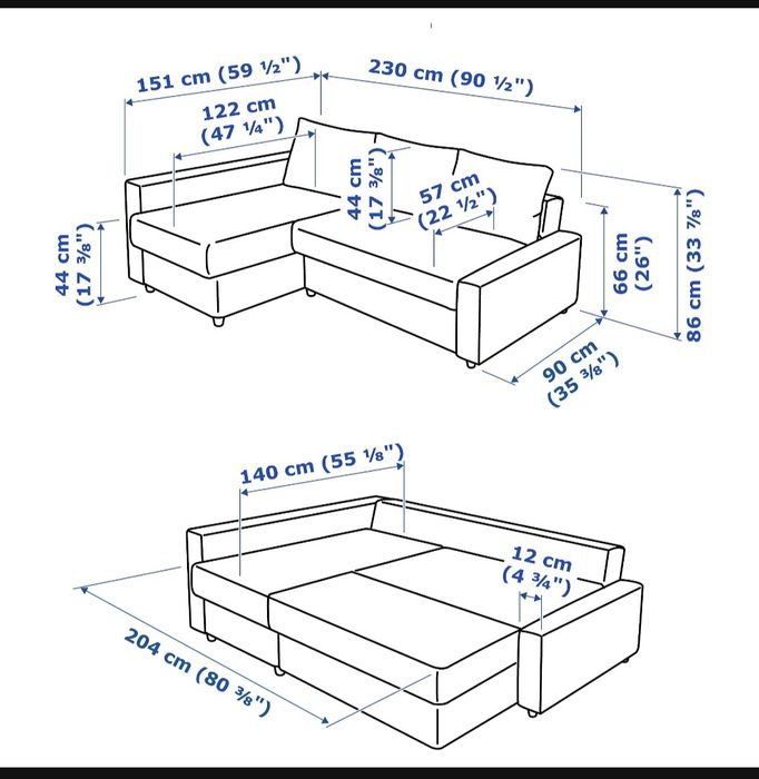 Canapea Ikea crem -  Colţar extensibil cu depozitare