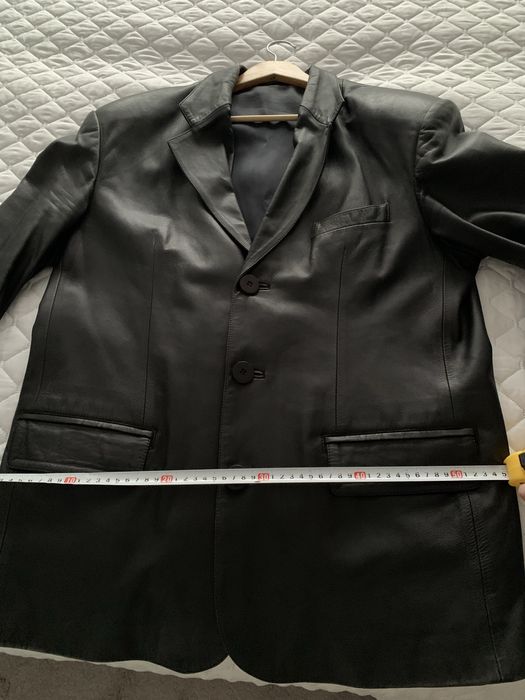 Естествена кожа мъжко сако