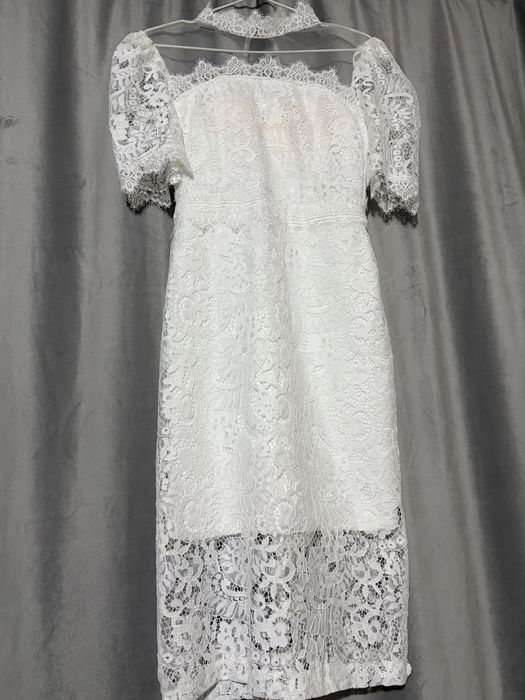 кружевное платье миди, размер 38
