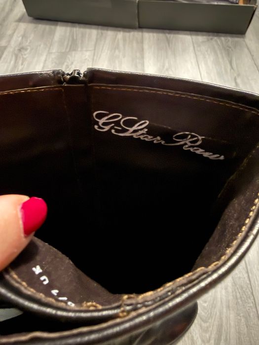 G-Star RAW дамски ботуши от естествена кожа