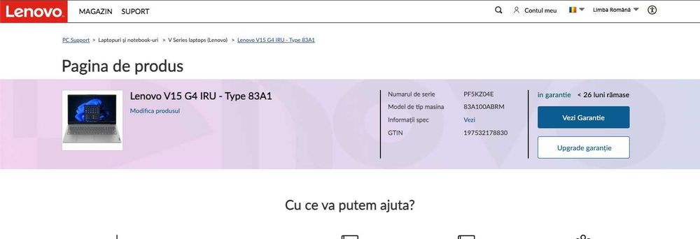 Laptop Lenovo V15 G4 IRU, i5, 15.6" – NOU, nefolosit, Windows 11 Pro