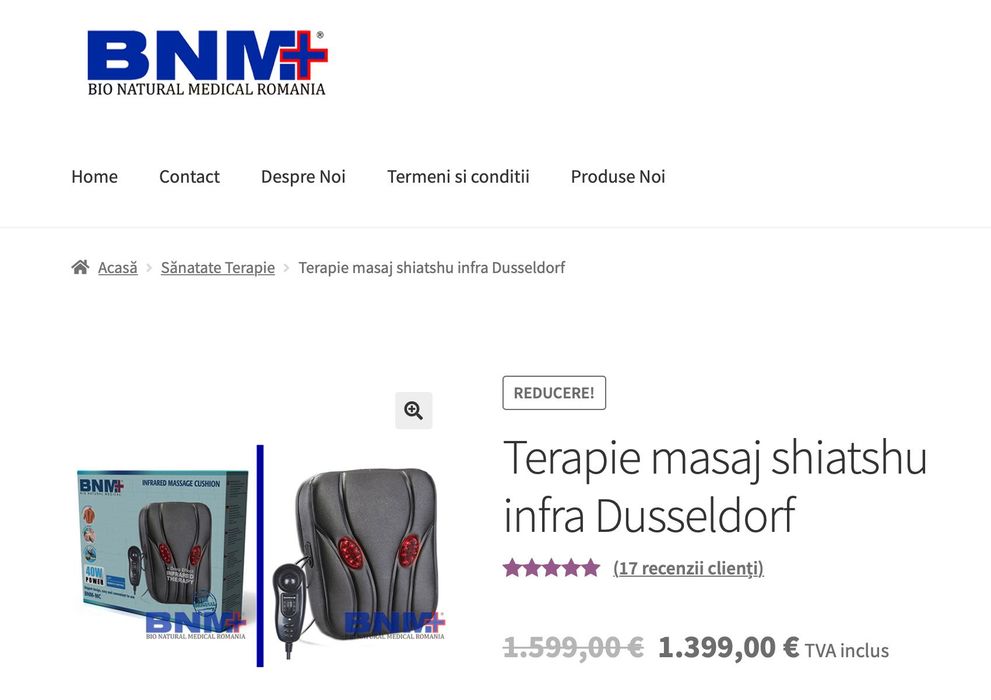 BNM+ Aparat masaj - presopunctura - Shiatshu Infra Dusseldorf
