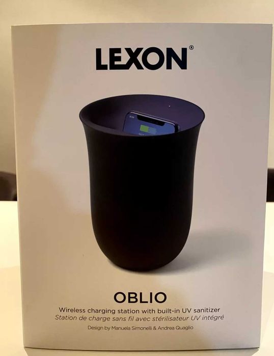 Lexon oblio Wireless charging station with built-in UV sanitizer
