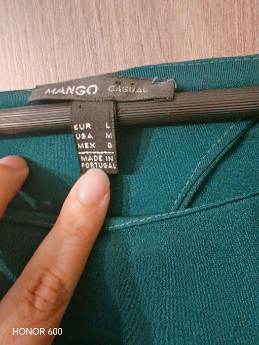 Тъмно зелена рокля Mango - размер L