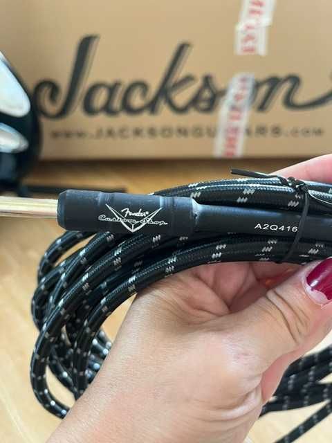 Пълен комплект Електрическа китара Jackson Squier bullet strat, Усилвател NUX Mighty15SE, стойка и кабел