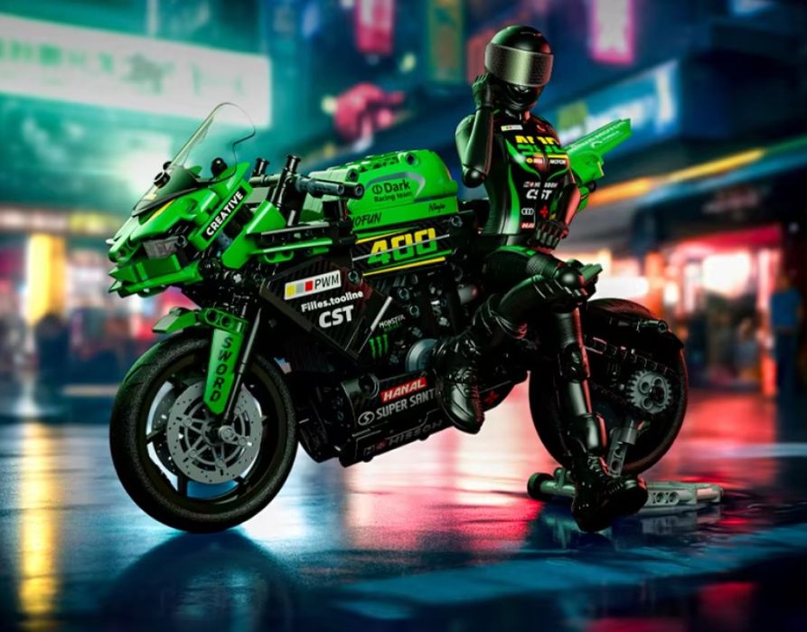 Яростен мотоциклет - Голям конструктор с 908 части и фигура